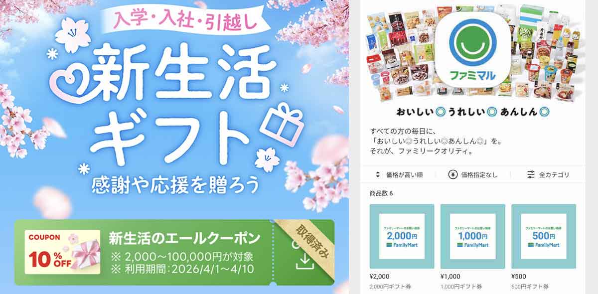 ファミリーマートで利用できるLINEギフトのクーポン情報