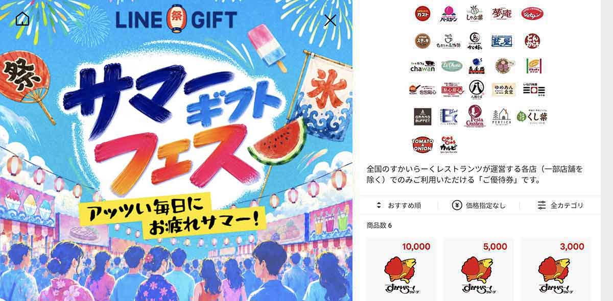 藍屋で使えるLINEギフトのクーポン情報