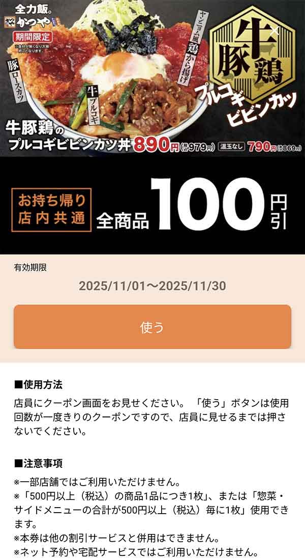 全商品 100円引きクーポン