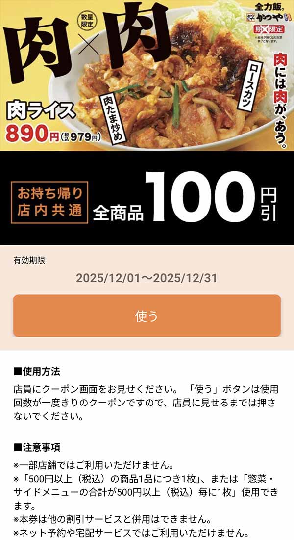 全商品 100円引きクーポン