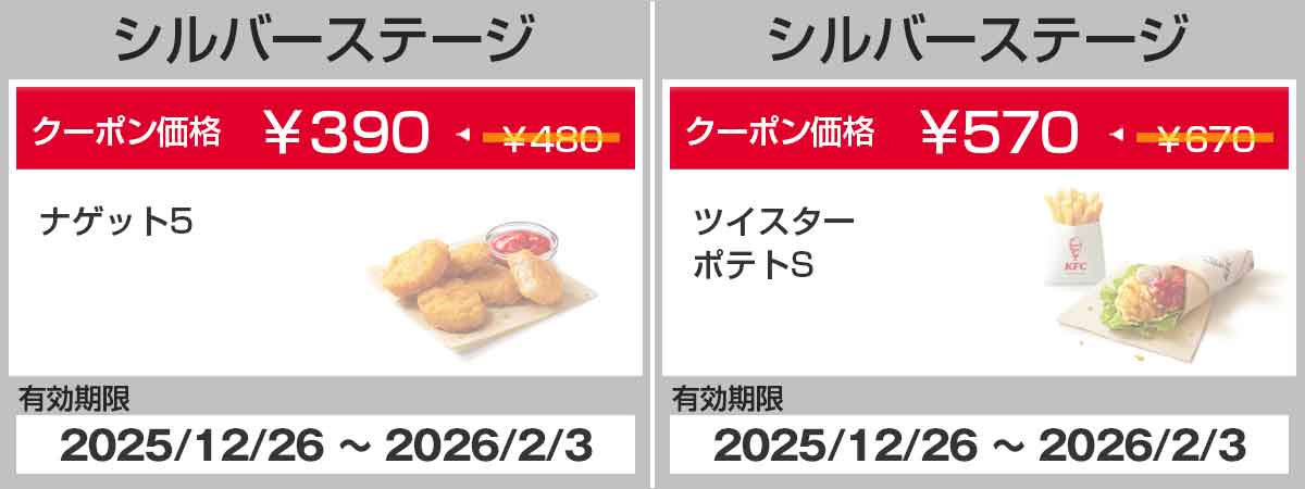 シルバーステージクーポン
