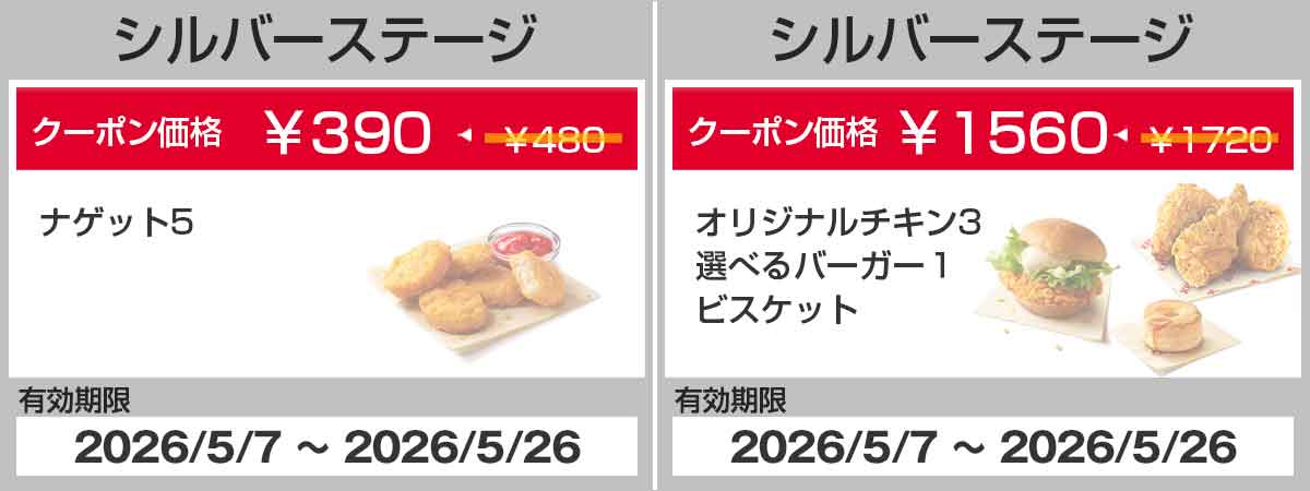 シルバーステージクーポン