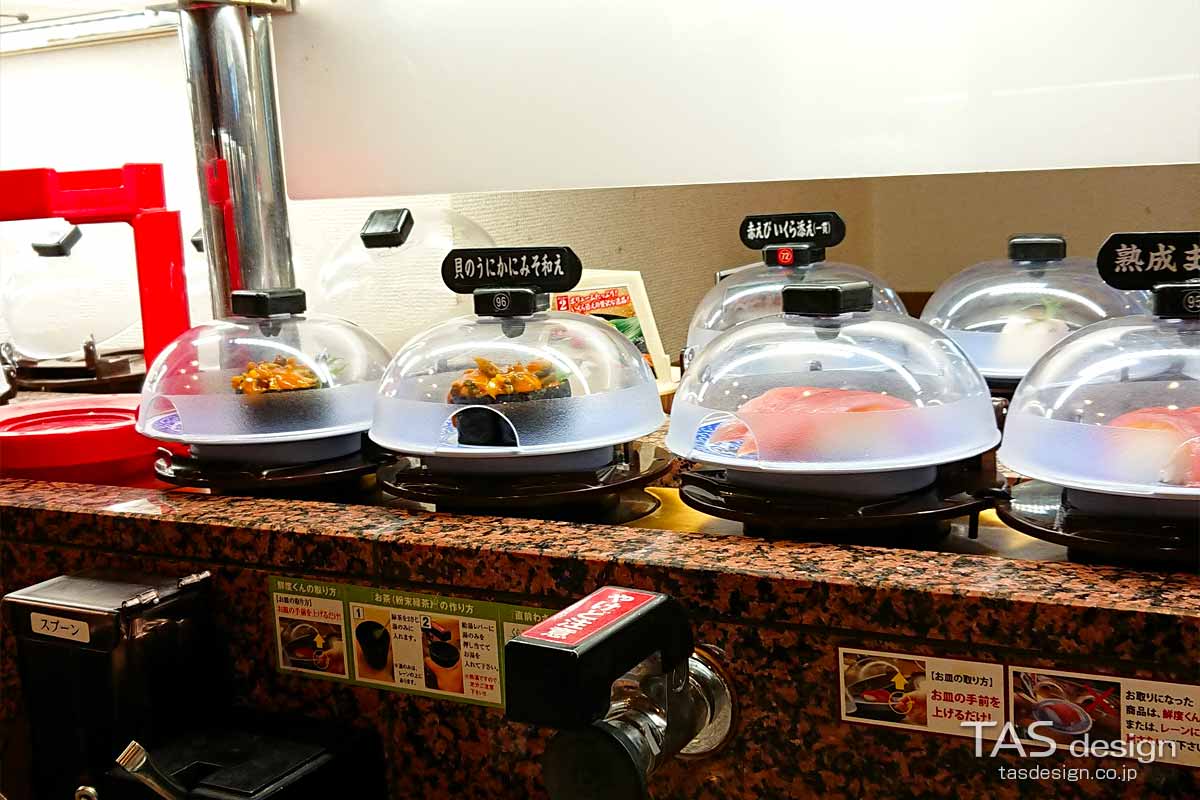 回転寿司に設置されている寿司カバー