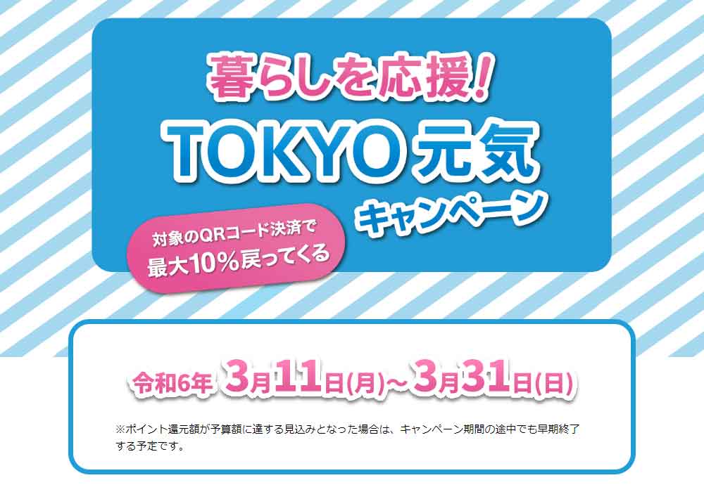 QRコード決済で10%還元