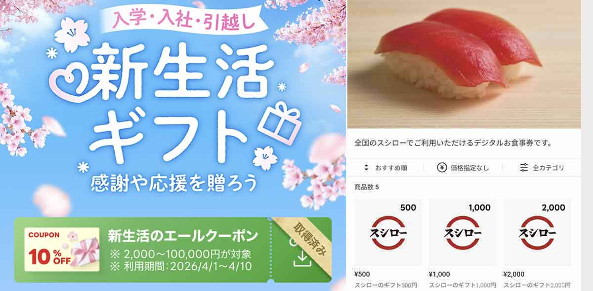 スシローで利用できるLINEギフトのクーポン情報