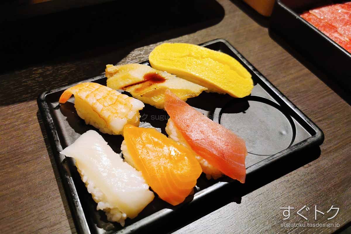 ディナーメニュー限定のにぎり寿司